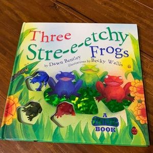 Three Stre-e-etchy Frogs interactive book Hard Cover‎ interactive